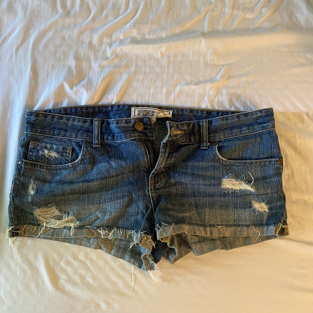 VS Pink denim shorts
